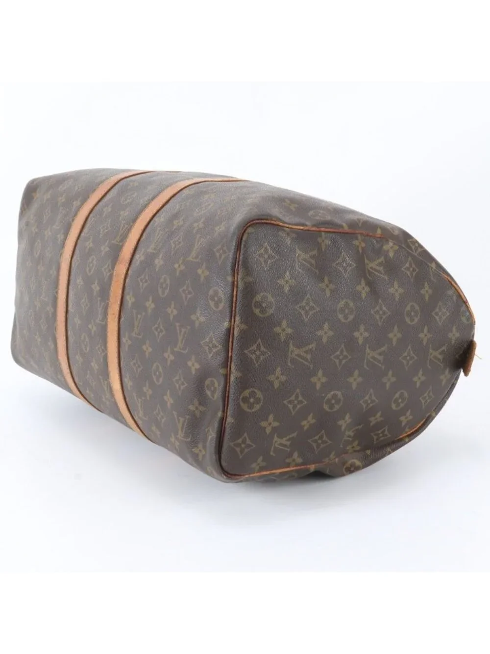 Louis Vuitton Monogram Keepall 50 Leather Boston Bag Tote Carry